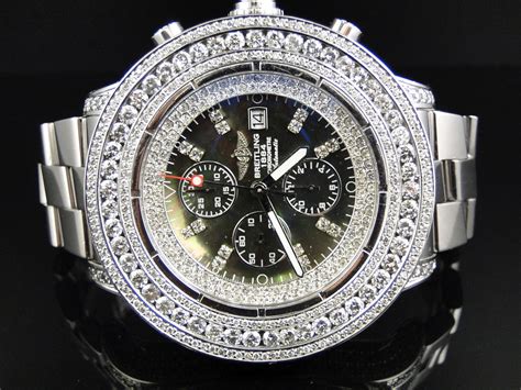 breitling watch diamond|custom diamond Breitling watch.